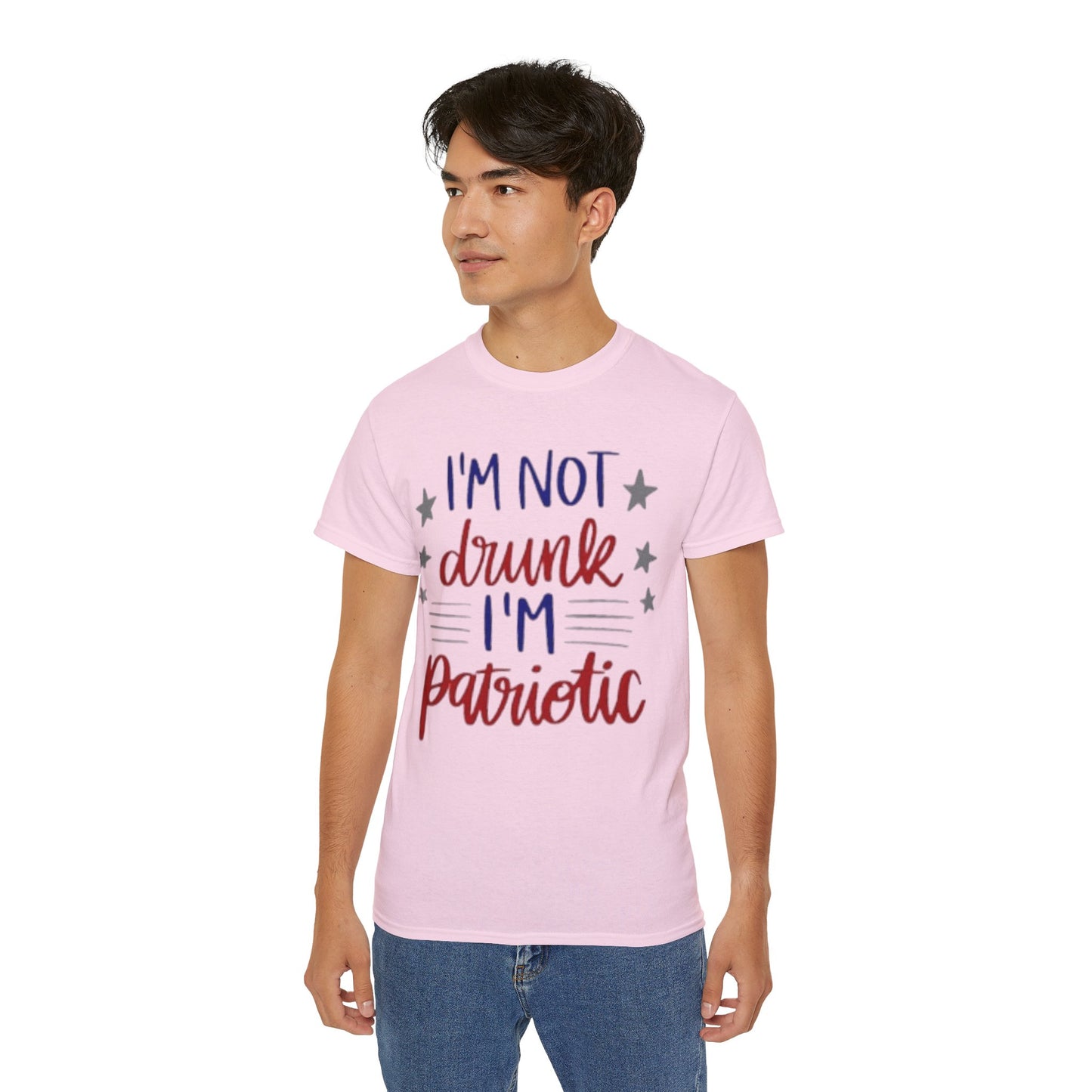 I'M NOT DRUNK, I 'M PATRIOTIC | WOMEN T-SHIRT | FOR GIFT GIVING SEASON | INDEPENDENT, BIRTHDAY, ANNVERSARY AND CHRISTMAS