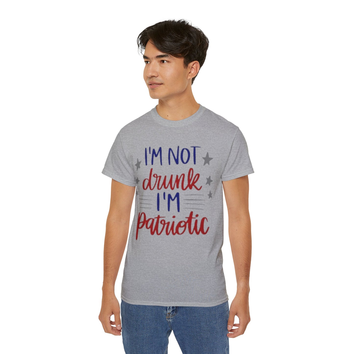 I'M NOT DRUNK, I 'M PATRIOTIC | WOMEN T-SHIRT | FOR GIFT GIVING SEASON | INDEPENDENT, BIRTHDAY, ANNVERSARY AND CHRISTMAS
