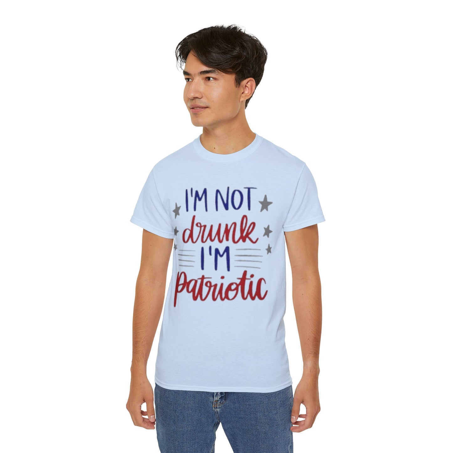I'M NOT DRUNK, I 'M PATRIOTIC | WOMEN T-SHIRT | FOR GIFT GIVING SEASON | INDEPENDENT, BIRTHDAY, ANNVERSARY AND CHRISTMAS