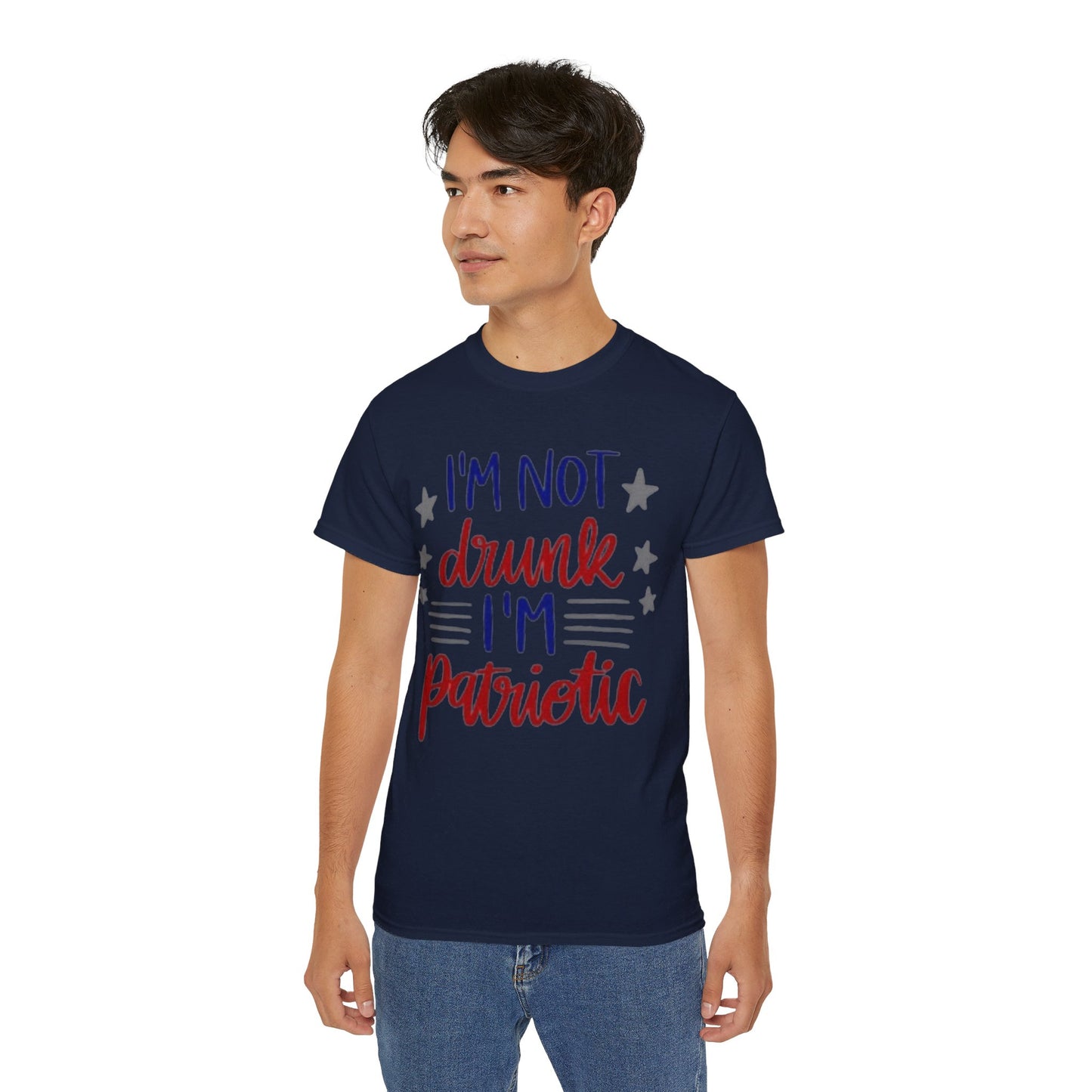 I'M NOT DRUNK, I 'M PATRIOTIC | WOMEN T-SHIRT | FOR GIFT GIVING SEASON | INDEPENDENT, BIRTHDAY, ANNVERSARY AND CHRISTMAS