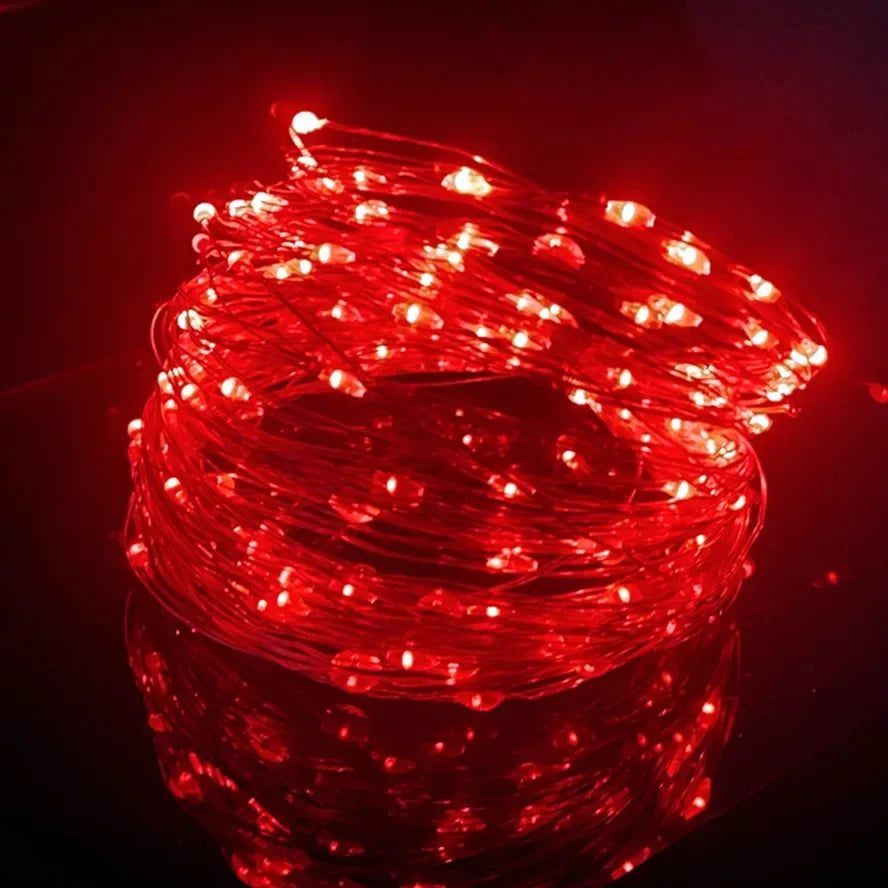 LED Fairy Lights USB Power String Lights Christmas Garland For New Year Wedding Party Tree Garden Terrace Decoration 8 Function
