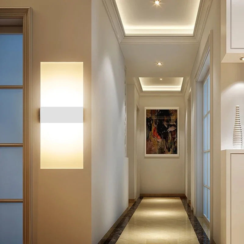 Modern LED Acrylic Wall Light – Slim Decorative Fixture for Bedroom & Hallway