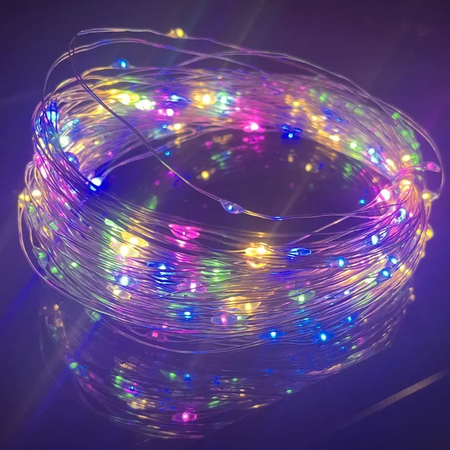 LED Fairy Lights USB Power String Lights Christmas Garland For New Year Wedding Party Tree Garden Terrace Decoration 8 Function