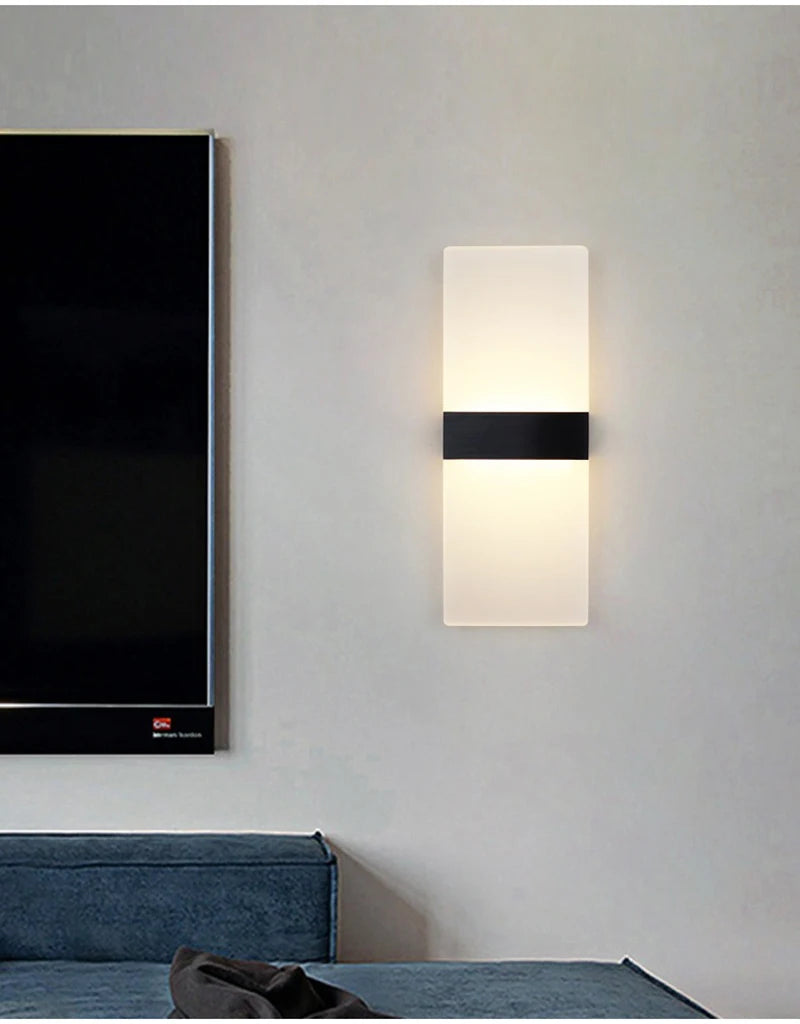 Modern LED Acrylic Wall Light – Slim Decorative Fixture for Bedroom & Hallway