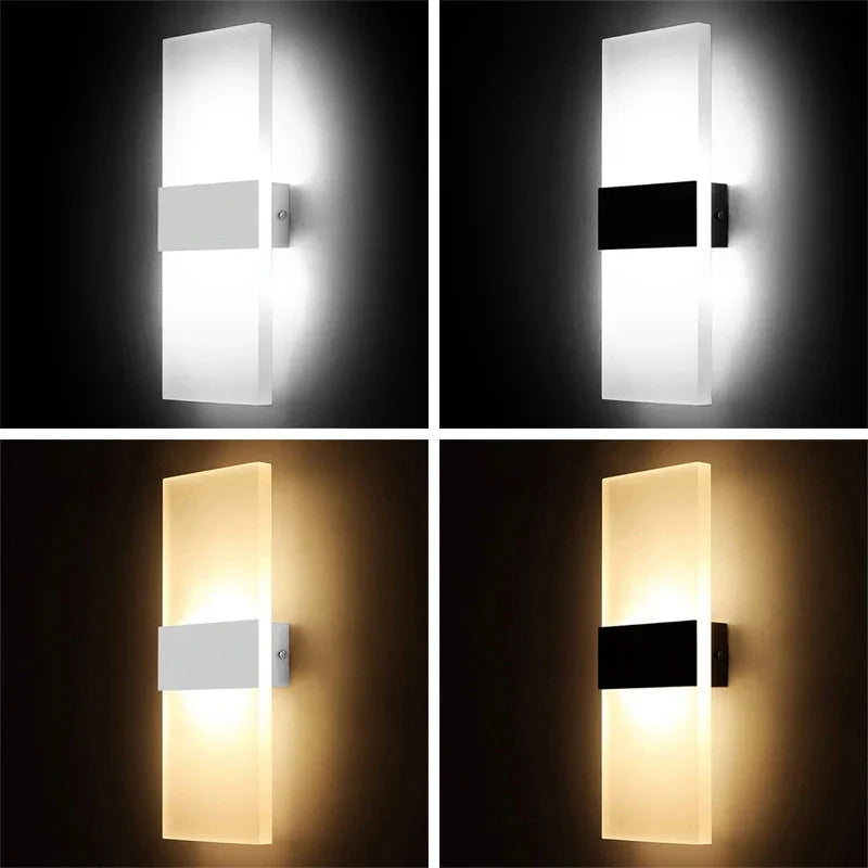 Modern LED Acrylic Wall Light – Slim Decorative Fixture for Bedroom & Hallway
