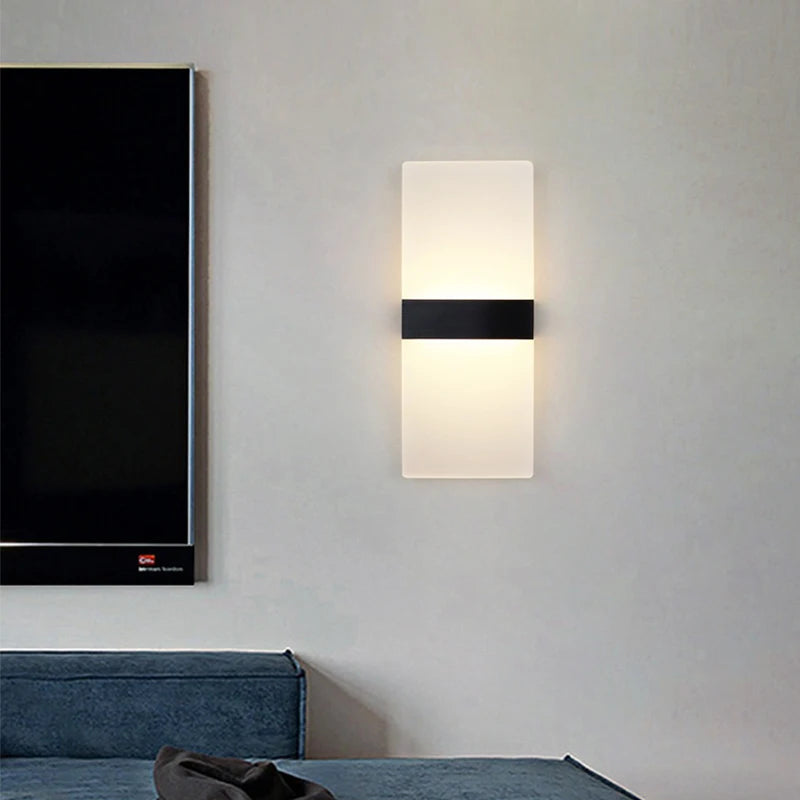 Modern LED Acrylic Wall Light – Slim Decorative Fixture for Bedroom & Hallway