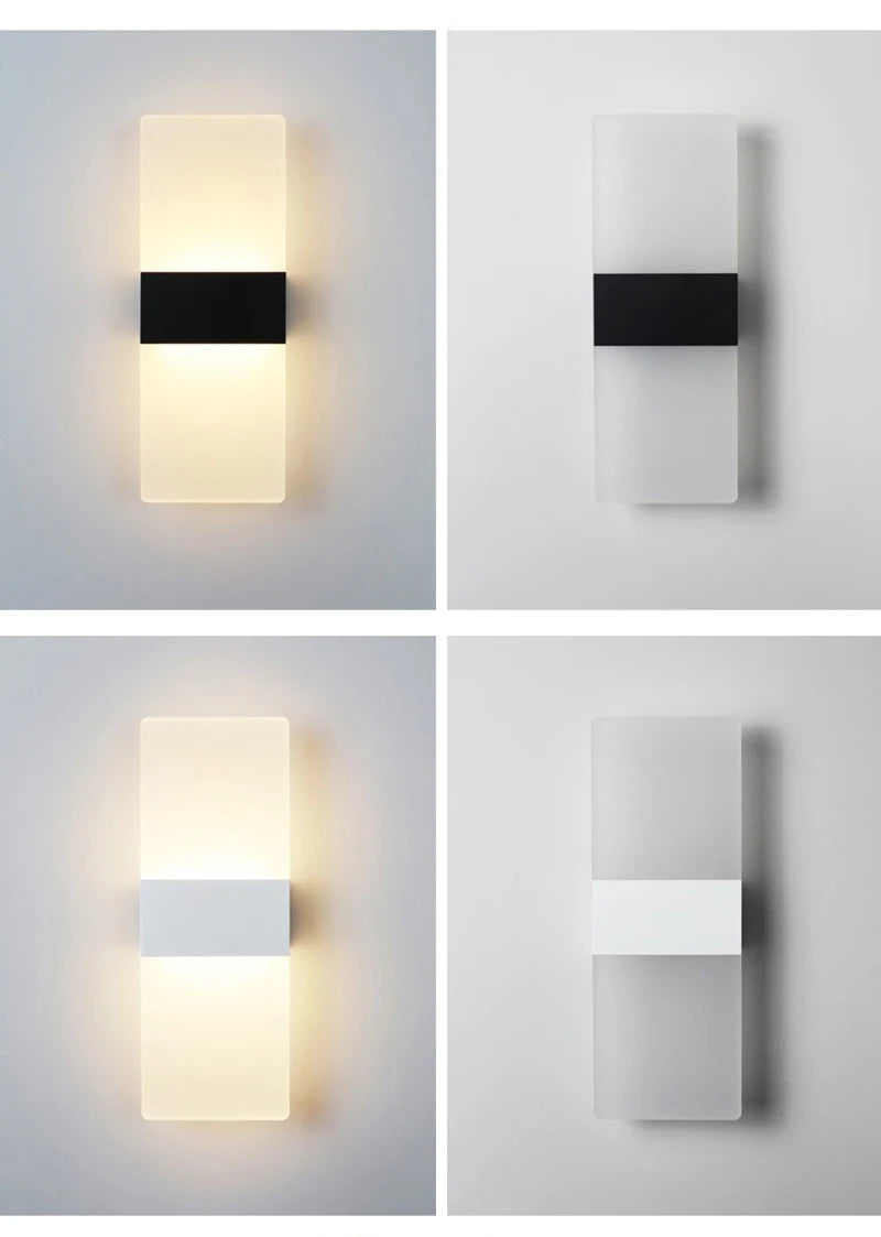 Modern LED Acrylic Wall Light – Slim Decorative Fixture for Bedroom & Hallway
