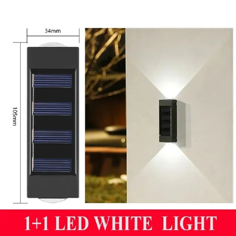 1-4pcs Solar Wall Light Outdoor Up and Down Solar Power Lighting Outdoor Waterproof IP65 Garden Courtyard Villa Landscape Decor