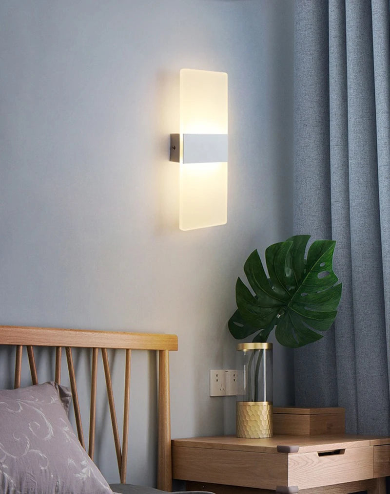 Modern LED Acrylic Wall Light – Slim Decorative Fixture for Bedroom & Hallway