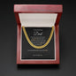 Cuban Link Chain Necklace || Father's Day Necklace || To My Dad Gift || Gift From Son || Papa Gift || Father's Day Jewelry || Necklace For Dad