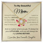 Happy Mother's Day || Love Knot Necklace with On Demand Message Card || Mother Daughter Necklace, Mother's Day Gift, Daughter Gift, Jewelry for Mom, Anniversary Gift