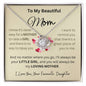 Happy Mother's Day || Love Knot Necklace with On Demand Message Card || Mother Daughter Necklace, Mother's Day Gift, Daughter Gift, Jewelry for Mom, Anniversary Gift