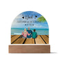 Acrylic Dome Plaque for father's day gift from daughter, and son || family print, gift for dad, birthday gift
