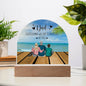 Acrylic Dome Plaque for father's day gift from daughter, and son || family print, gift for dad, birthday gift