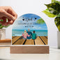 Acrylic Dome Plaque for father's day gift from daughter, and son || family print, gift for dad, birthday gift
