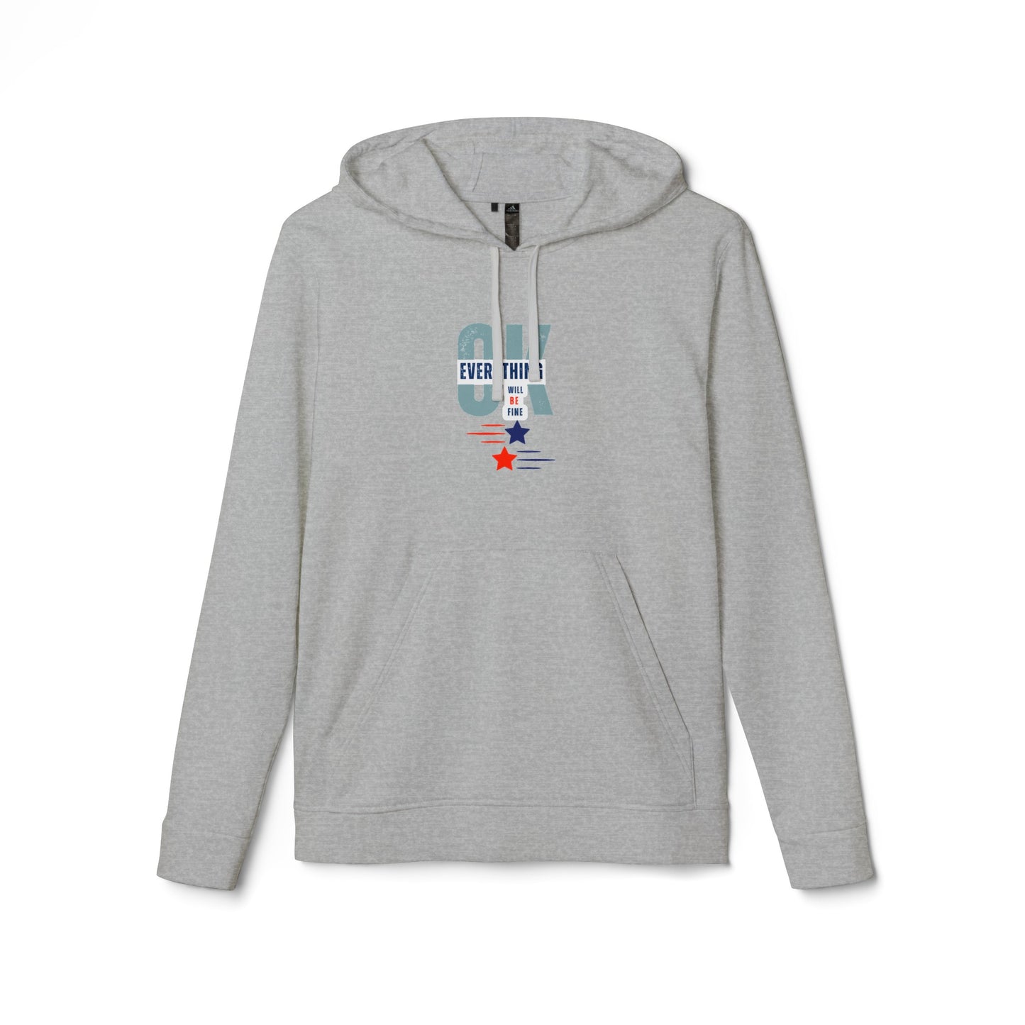 U.S.A | 'OK'  Everything will be fine - adidas® Unisex Fleece Hoodie | 4th of July | Patriotic adidas® Unisex Fleece Hoodie | Summer hoodies | USA Proud hoodies | Comfort & Designer hoodies | Gift idea for Independence Day