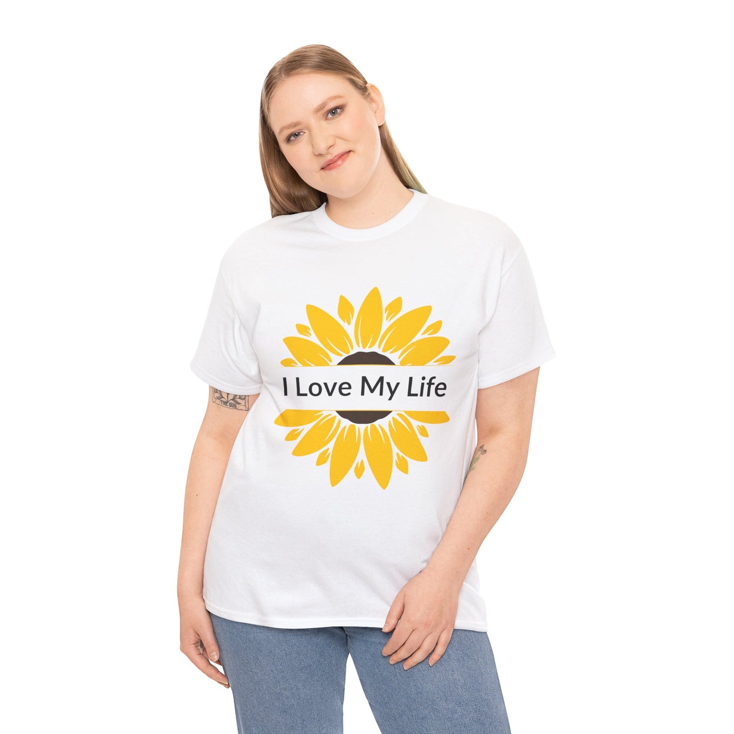 I LOVE MY LIFE Print Unisex Heavy Cotton Tee || Casual Comfy Tee Tops || Cute Tee For Boys/Girls || Summer Clothing.