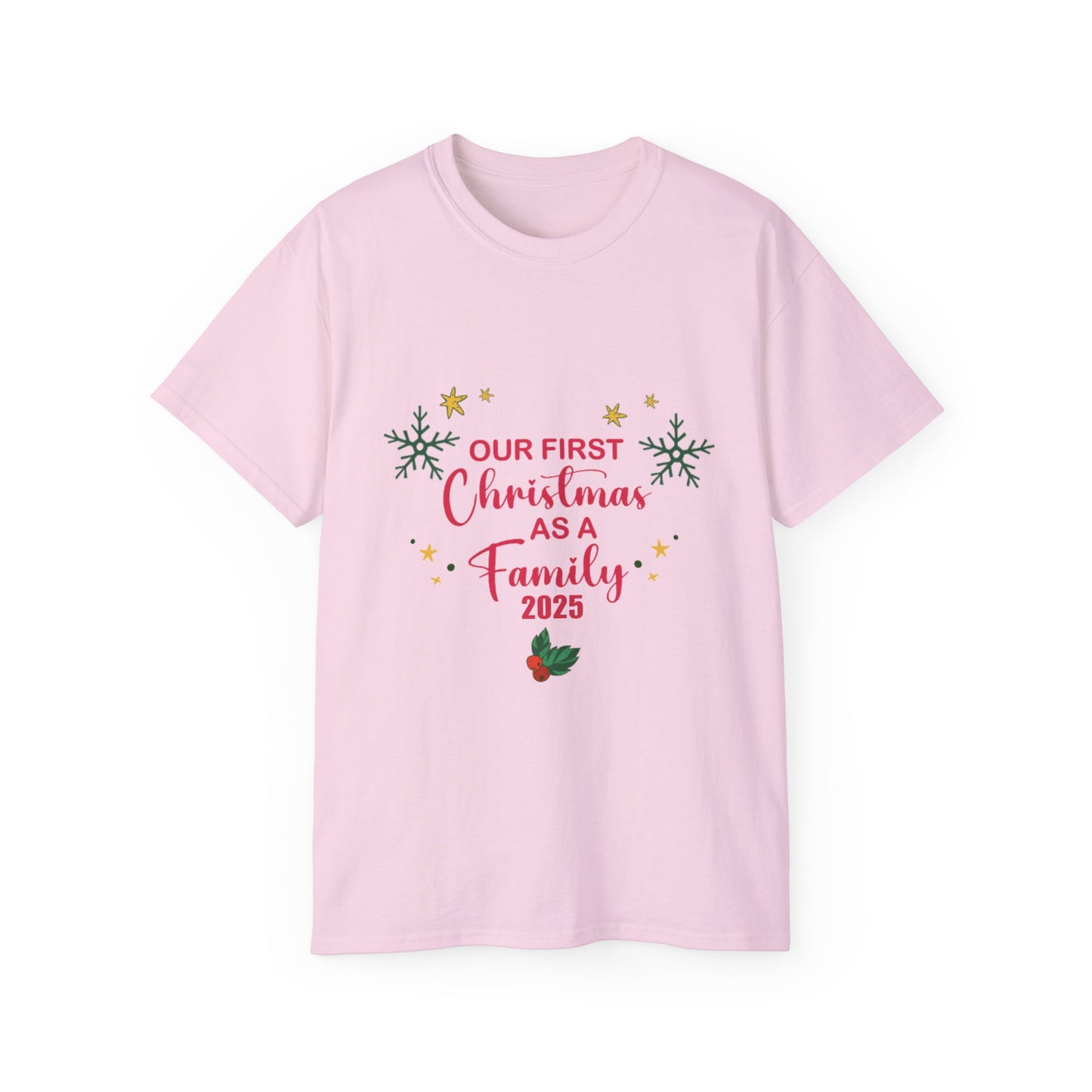 Family First Christmas 2025 WOMEN T-Shirt | GIFTS GIVING SEASON