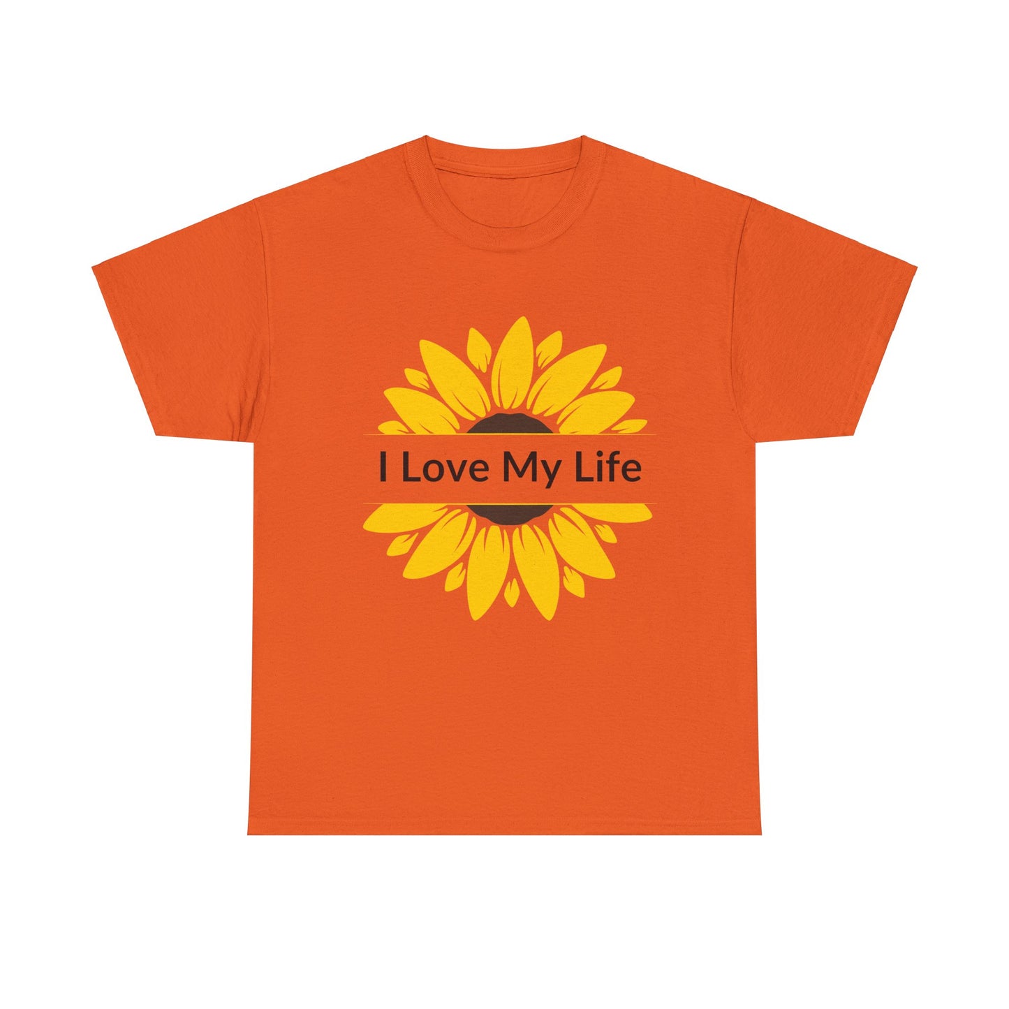 I LOVE MY LIFE Print Unisex Heavy Cotton Tee || Casual Comfy Tee Tops || Cute Tee For Boys/Girls || Summer Clothing.