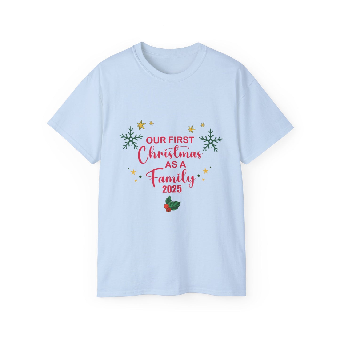 Family First Christmas 2025 WOMEN T-Shirt | GIFTS GIVING SEASON