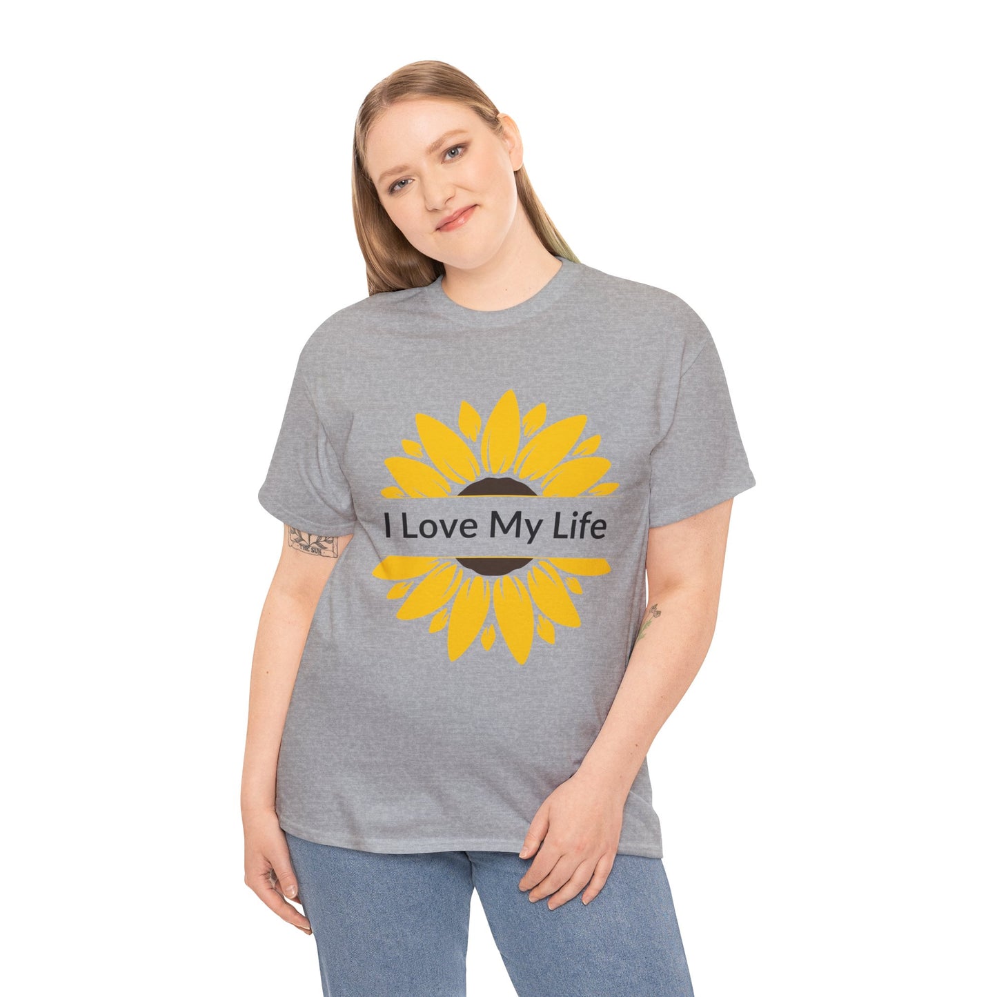 I LOVE MY LIFE Print Unisex Heavy Cotton Tee || Casual Comfy Tee Tops || Cute Tee For Boys/Girls || Summer Clothing.