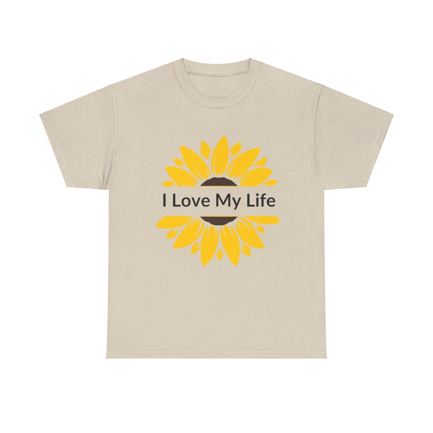 I LOVE MY LIFE Print Unisex Heavy Cotton Tee || Casual Comfy Tee Tops || Cute Tee For Boys/Girls || Summer Clothing.