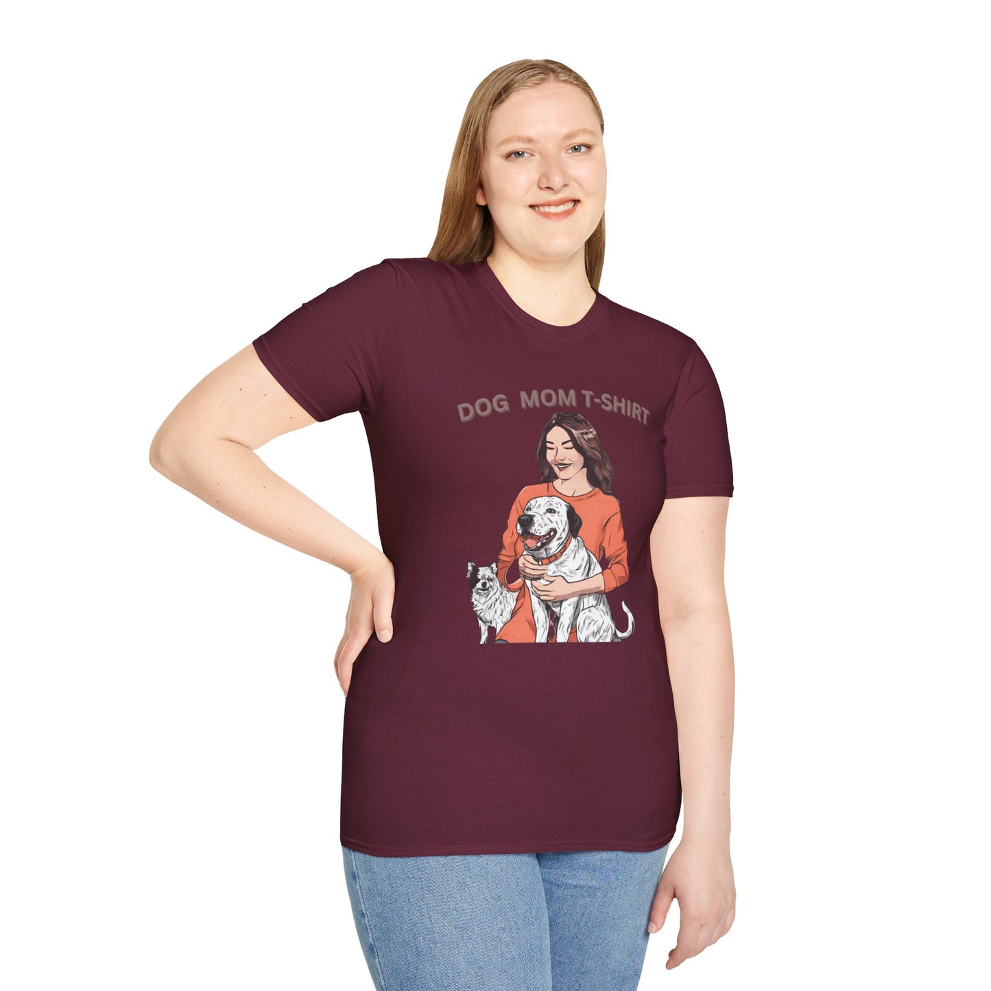 DOG MOM  Softstyle T-Shirt for mom || Mother's day Gift.