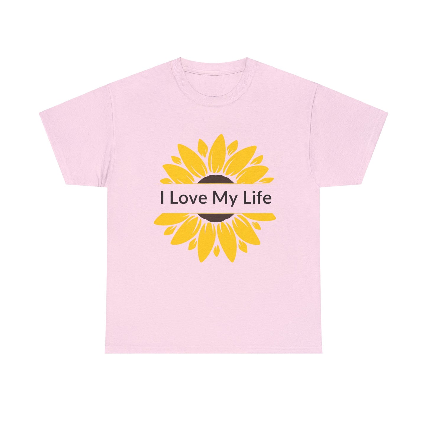 I LOVE MY LIFE Print Unisex Heavy Cotton Tee || Casual Comfy Tee Tops || Cute Tee For Boys/Girls || Summer Clothing.