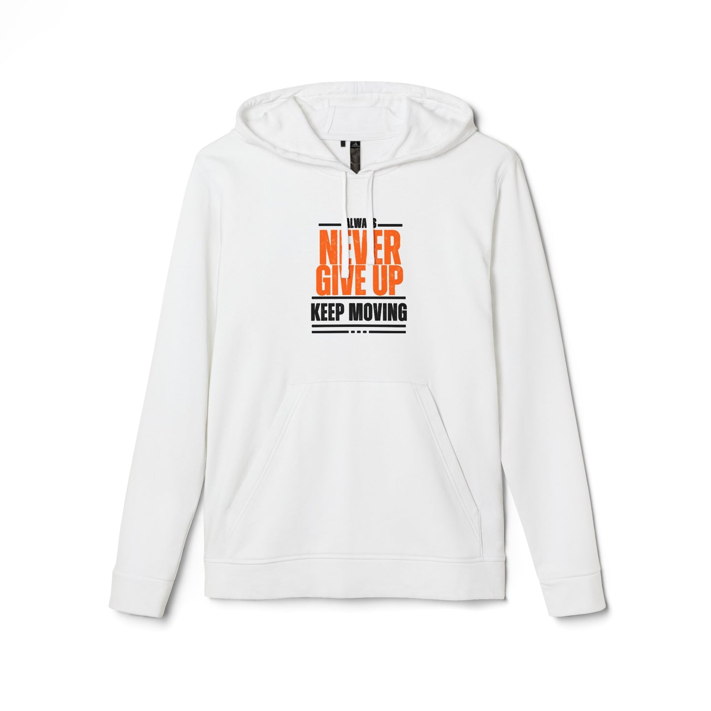 Never Give up, Keep Moving  - adidas® Unisex Fleece Hoodie | 4th of July | Patriotic adidas® Unisex Fleece Hoodie | Summer hoodies | USA Proud hoodies | Comfort & Designer hoodies | Gift idea for Independence Day