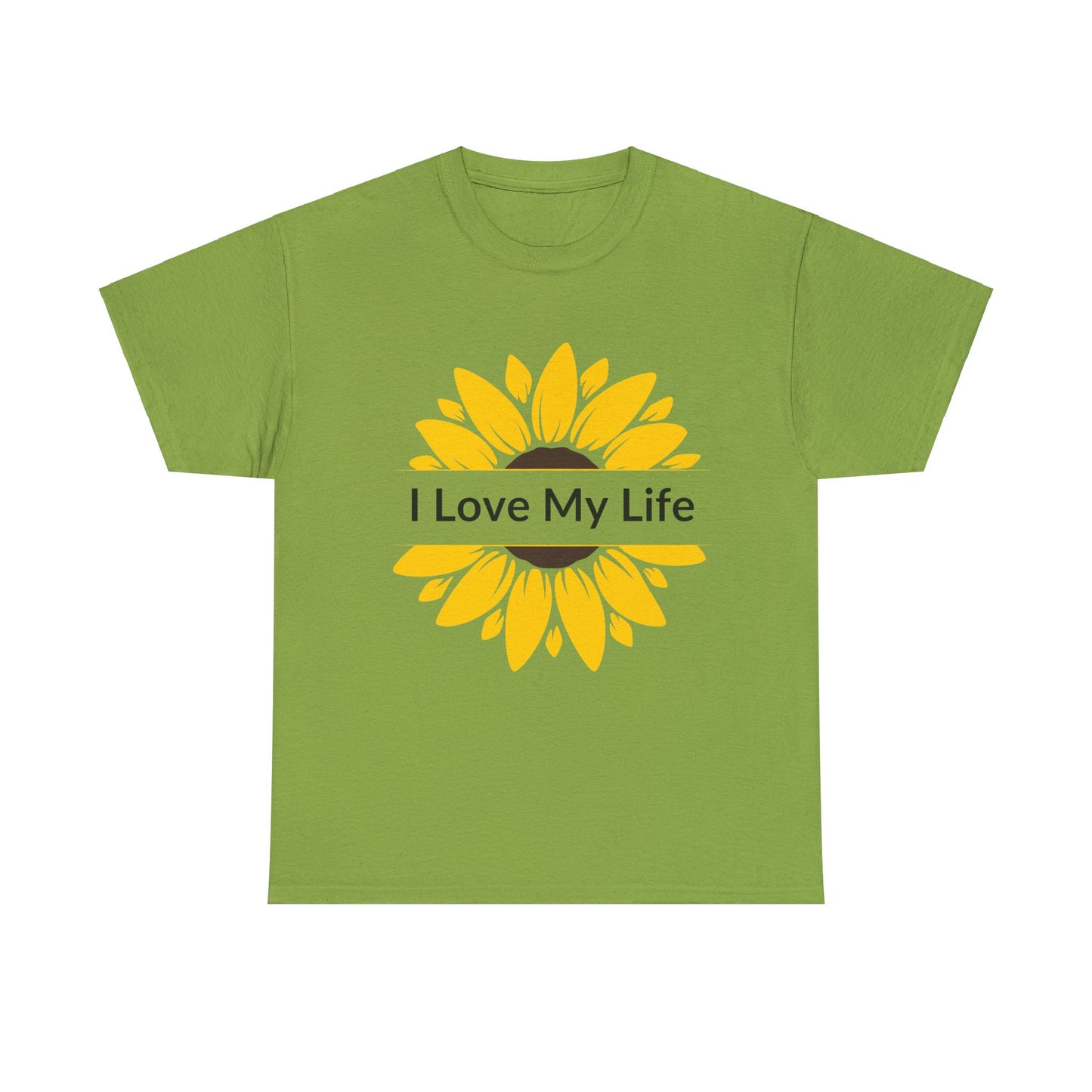 I LOVE MY LIFE Print Unisex Heavy Cotton Tee || Casual Comfy Tee Tops || Cute Tee For Boys/Girls || Summer Clothing.