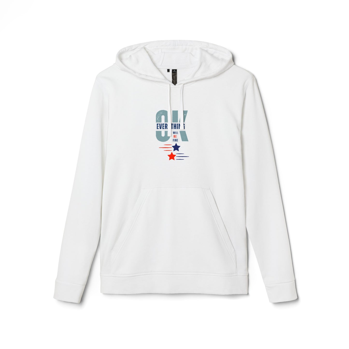 U.S.A | 'OK'  Everything will be fine - adidas® Unisex Fleece Hoodie | 4th of July | Patriotic adidas® Unisex Fleece Hoodie | Summer hoodies | USA Proud hoodies | Comfort & Designer hoodies | Gift idea for Independence Day