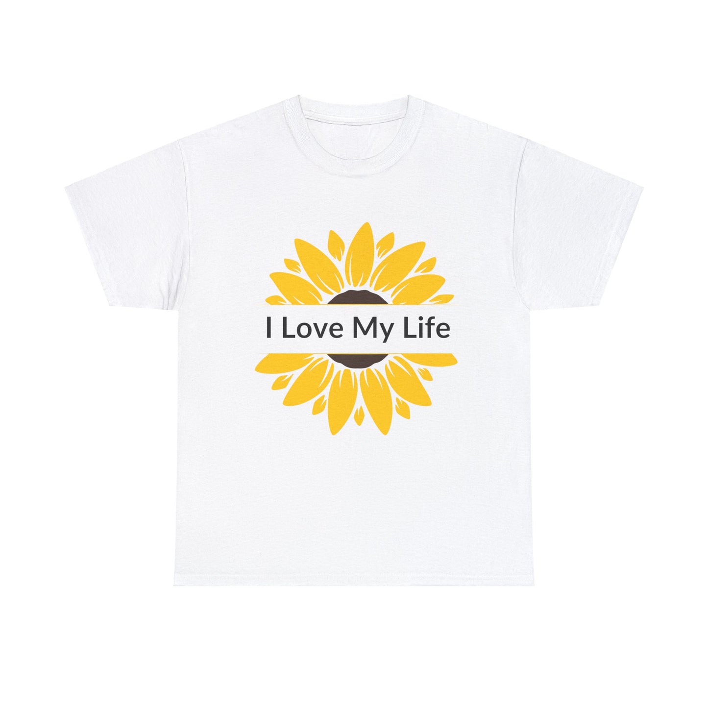 I LOVE MY LIFE Print Unisex Heavy Cotton Tee || Casual Comfy Tee Tops || Cute Tee For Boys/Girls || Summer Clothing.