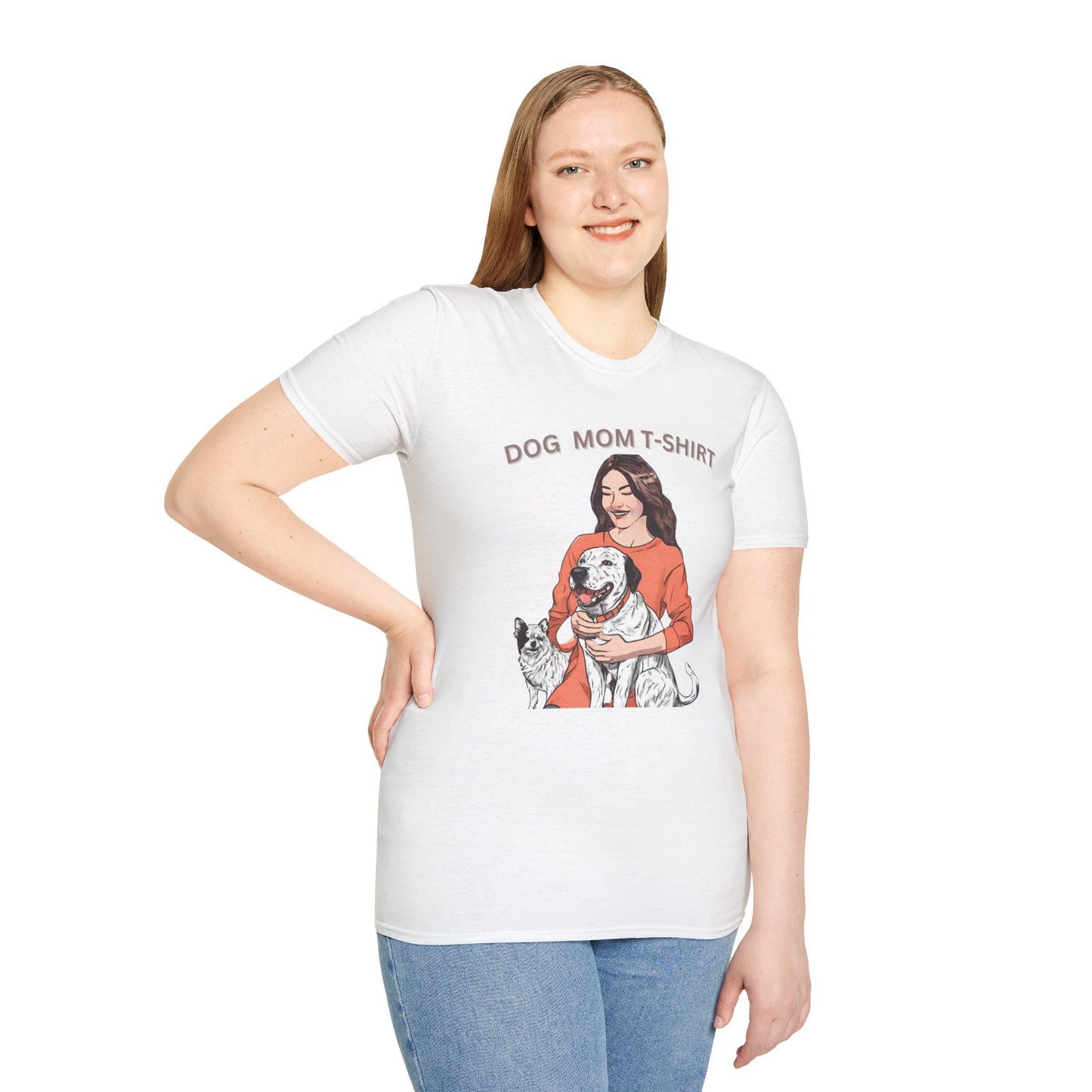 DOG MOM  Softstyle T-Shirt for mom || Mother's day Gift.