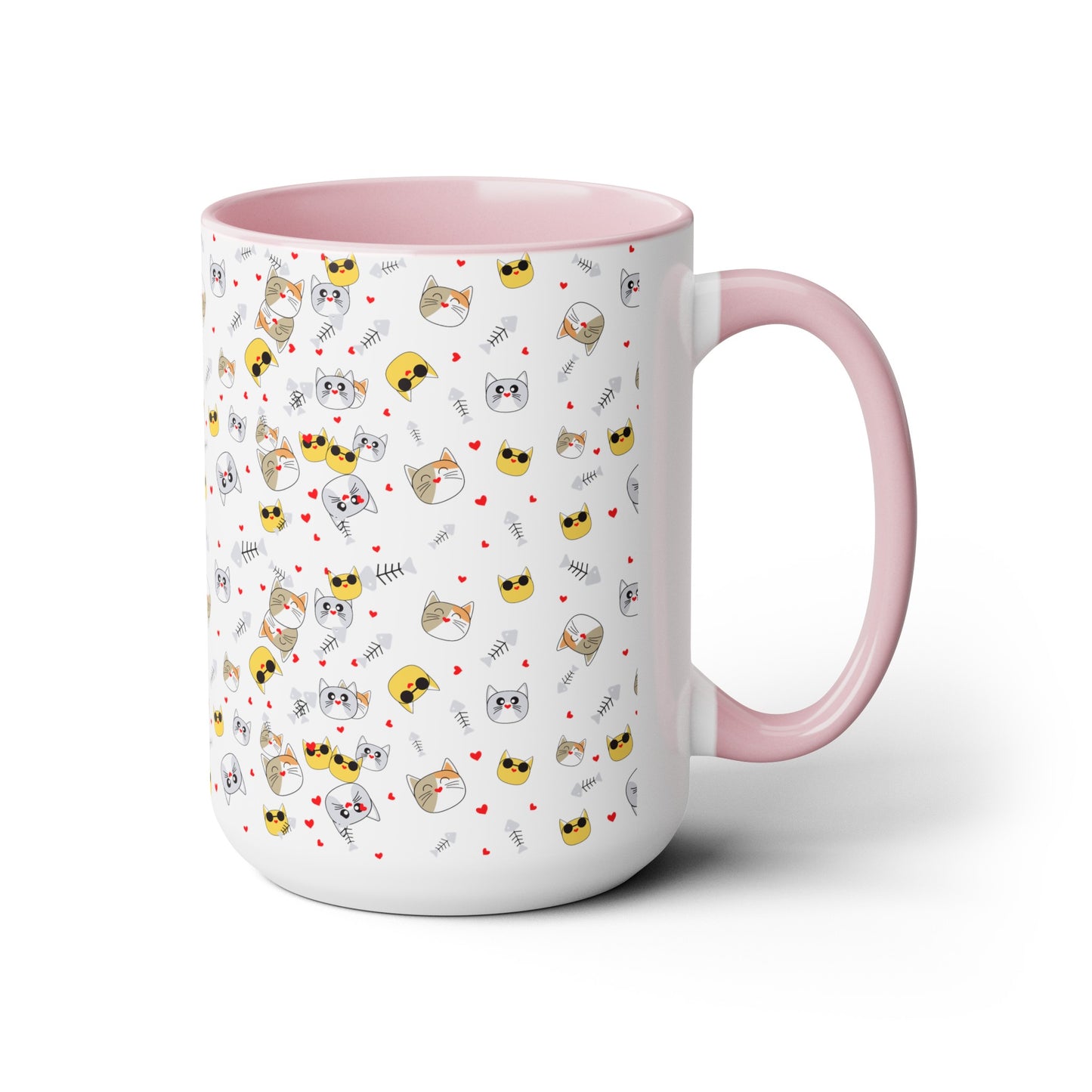 Two-Tone Coffee Mugs, 15oz