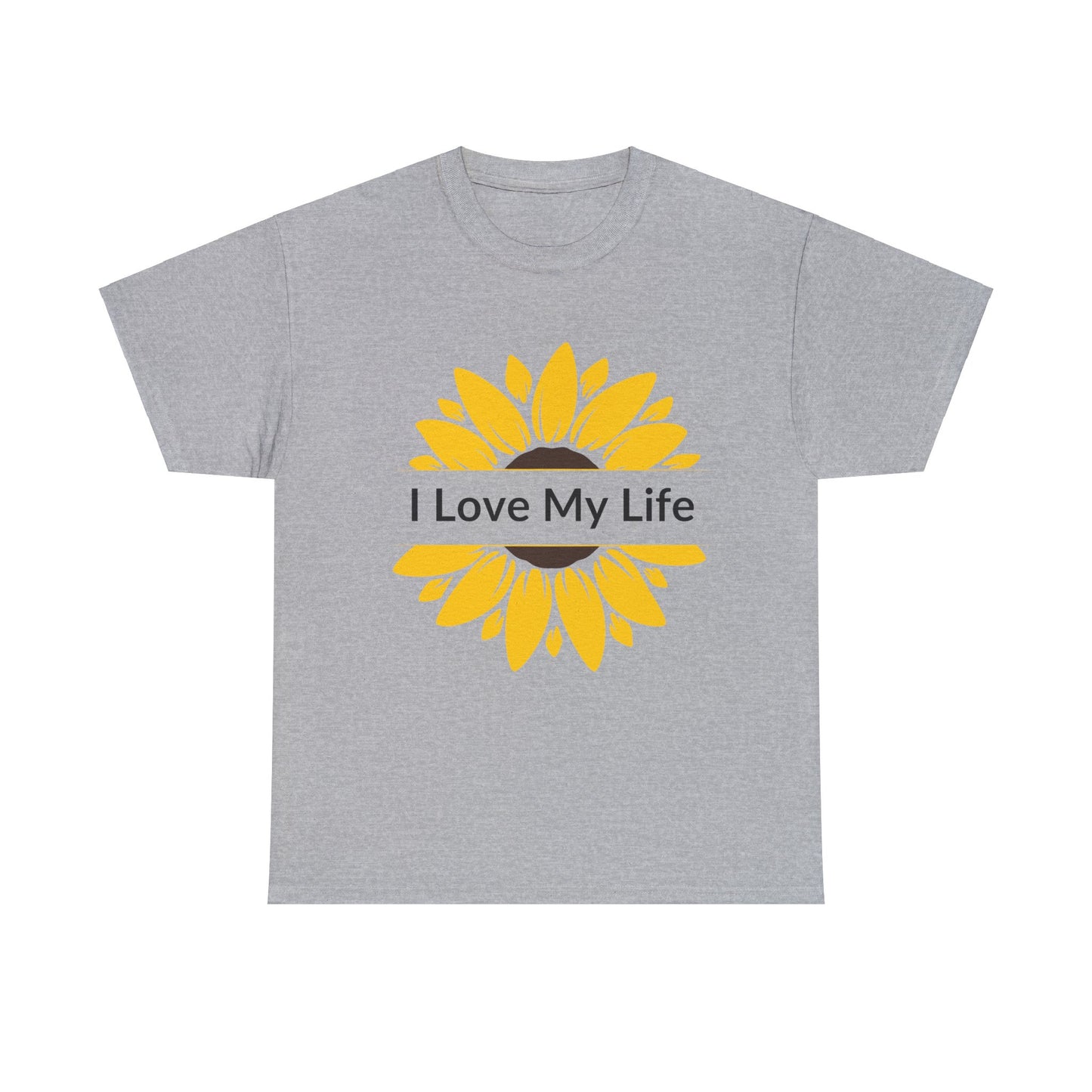 I LOVE MY LIFE Print Unisex Heavy Cotton Tee || Casual Comfy Tee Tops || Cute Tee For Boys/Girls || Summer Clothing.