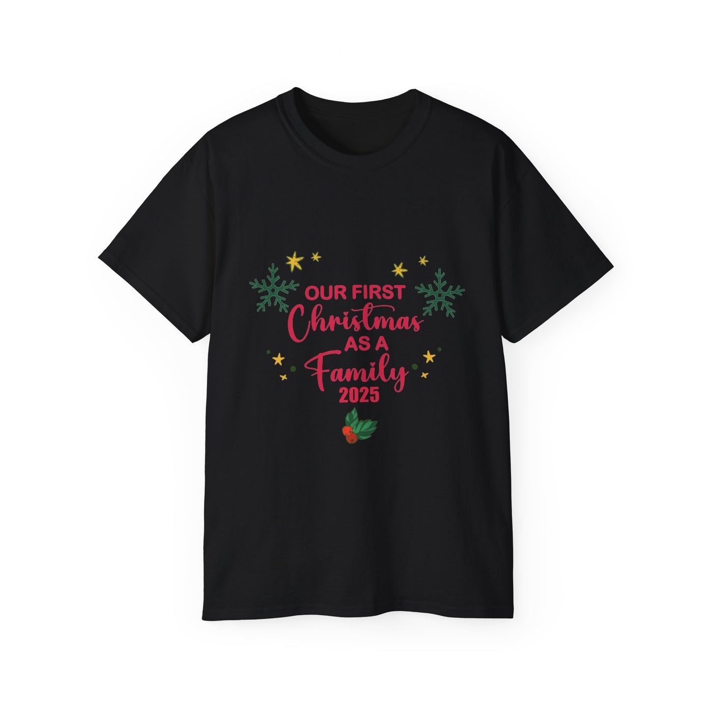 Family First Christmas 2025 WOMEN T-Shirt | GIFTS GIVING SEASON