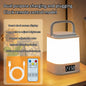 Portable Led Night Light with Clock Time Display Rechargeable Remote Control for Bedroom Bedside Table Lamp Baby Nursery Reading