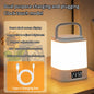 Portable Led Night Light with Clock Time Display Rechargeable Remote Control for Bedroom Bedside Table Lamp Baby Nursery Reading