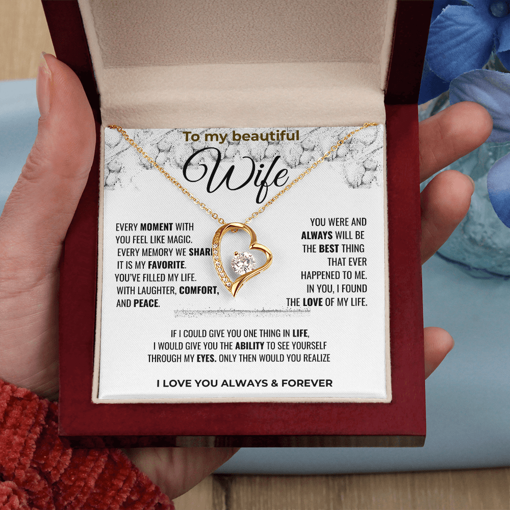 To my Beautiful Wife Gift | Wife Gift | Necklace for Wife, Gift Idea.