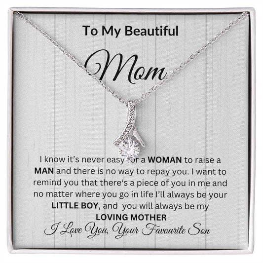 Happy Mother's Day Alluring Beauty Necklace  || Mother Daughter Necklace || Mother's Day Gift || Daughter Gift ||Jewelry for Mom || Anniversary Gift