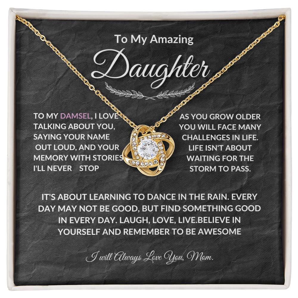 Necklace With Cards And Gift Box, Accessories Christmas Birthday Gift From Mom, To My Daughter Series Necklace