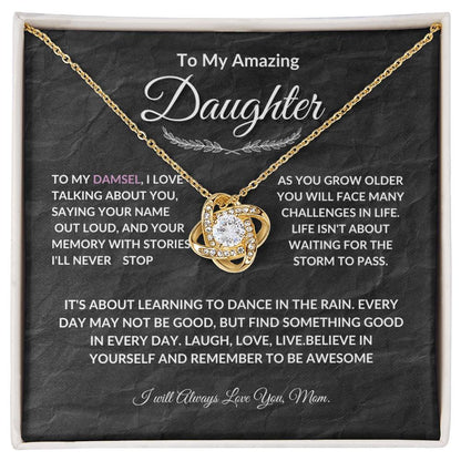 Necklace With Cards And Gift Box, Accessories Christmas Birthday Gift From Mom, To My Daughter Series Necklace