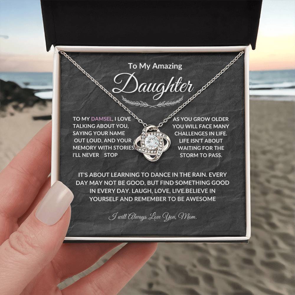 Necklace With Cards And Gift Box, Accessories Christmas Birthday Gift From Mom, To My Daughter Series Necklace