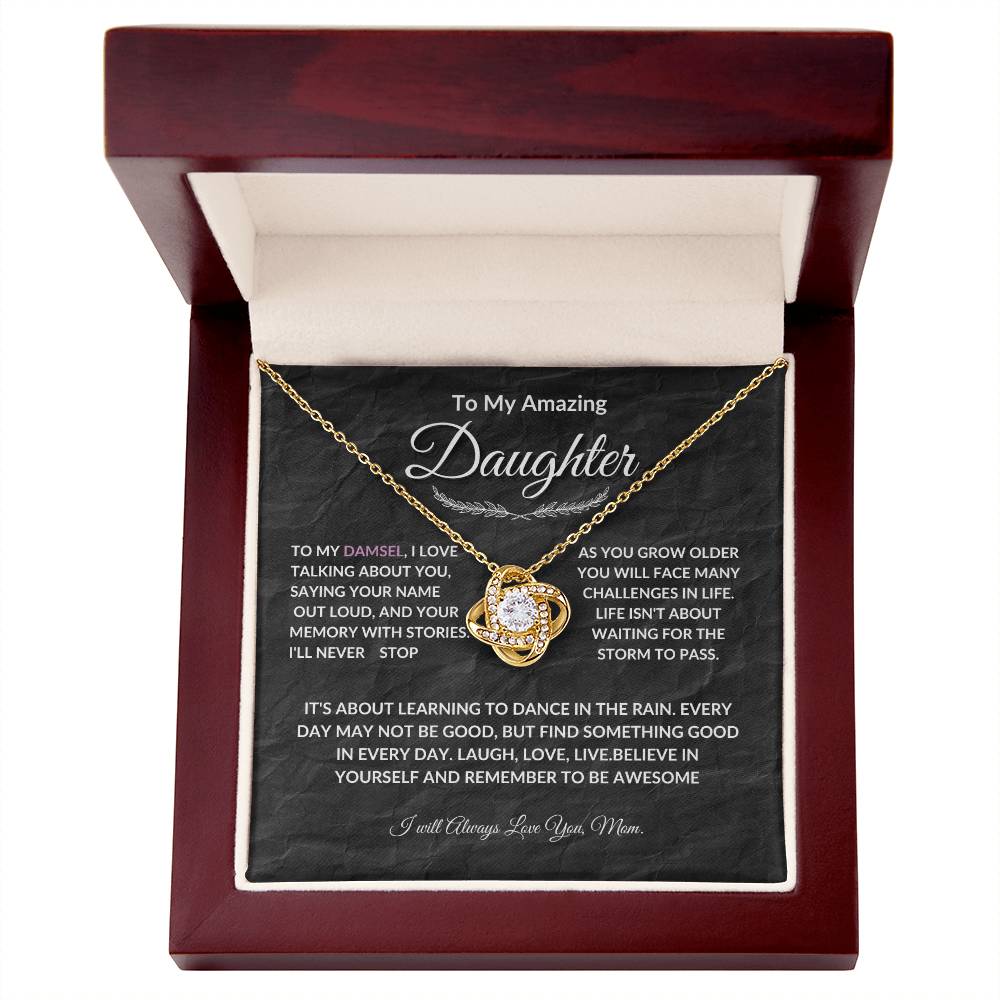 Necklace With Cards And Gift Box, Accessories Christmas Birthday Gift From Mom, To My Daughter Series Necklace