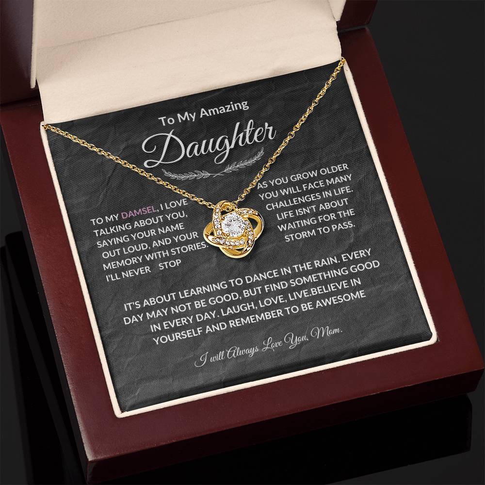 Necklace With Cards And Gift Box, Accessories Christmas Birthday Gift From Mom, To My Daughter Series Necklace