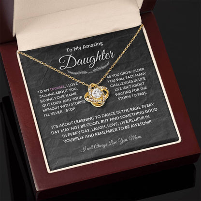 Necklace With Cards And Gift Box, Accessories Christmas Birthday Gift From Mom, To My Daughter Series Necklace