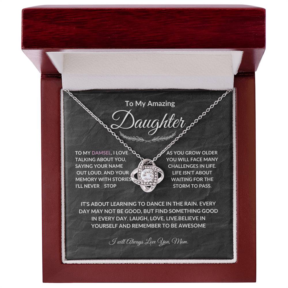 Necklace With Cards And Gift Box, Accessories Christmas Birthday Gift From Mom, To My Daughter Series Necklace