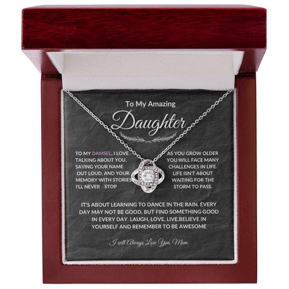 Necklace With Cards And Gift Box, Accessories Christmas Birthday Gift From Mom, To My Daughter Series Necklace