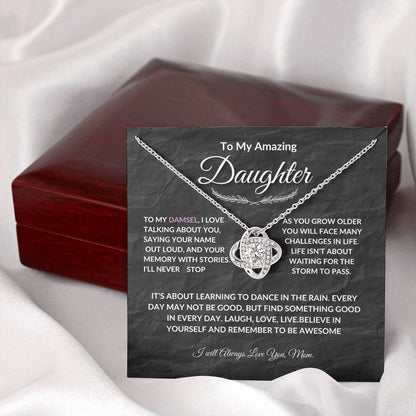Necklace With Cards And Gift Box, Accessories Christmas Birthday Gift From Mom, To My Daughter Series Necklace