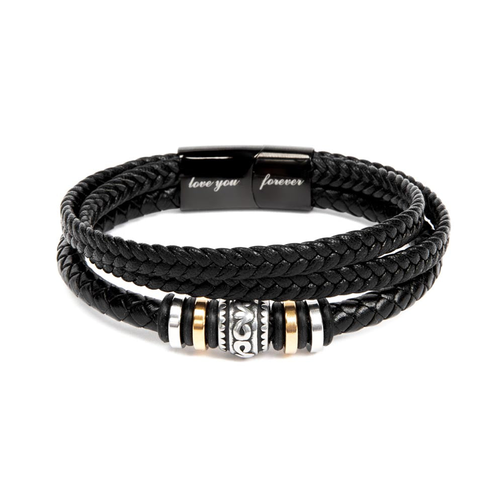To My Man,Love You Forever Bracelet || Husband Gifts from Wife I Love You Forever and Always Bracelets Boyfriend Anniversary Birthday Christmas Fathers Gifts for Men, Son and Grandson